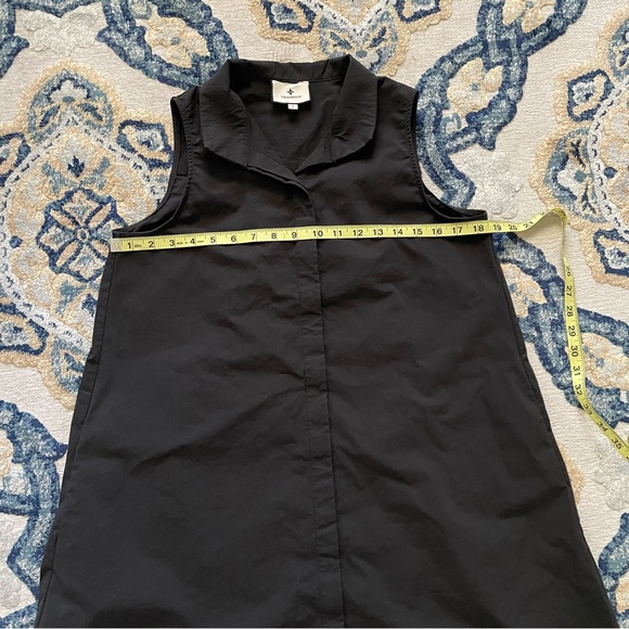 Tuckernuck Charlie Shirt Dress Sleeveless Black Pockets A-line Maternity Bump - Picture 11 of 13